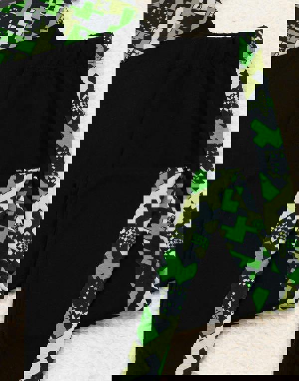 Minecraft Boys Green Short Sleeve Long Leg Pyjama Set