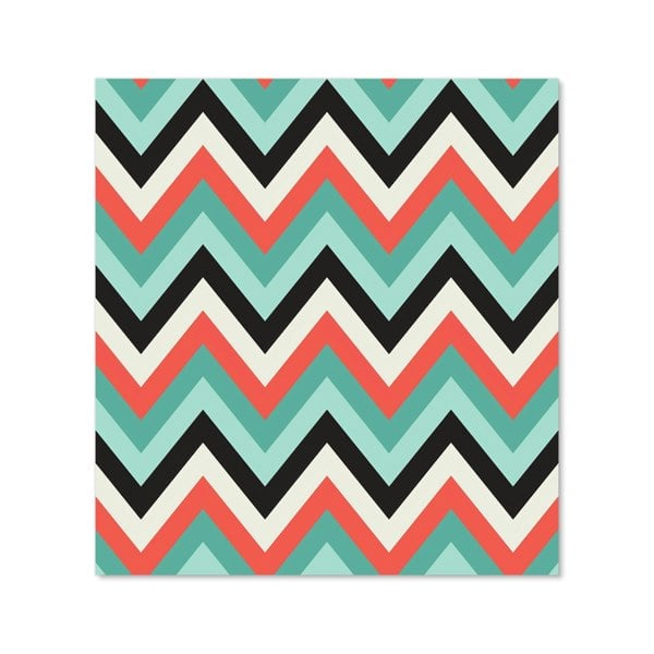 Warren Reed - Designer Geometric Colored Chevron Pattern Kitchen Splashback