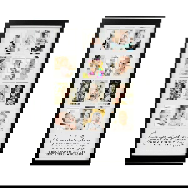 Personalised Memento Company Personalised Grandchildren Black Multi Photo Frame