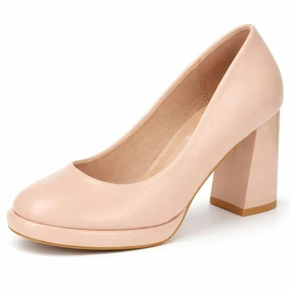Anne Michelle Womens Anne Michelle Block Heeled Court Shoes F90121
