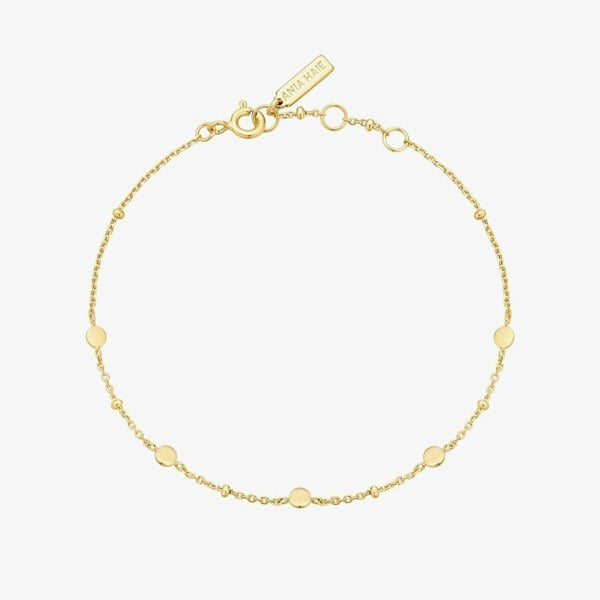 Ania Haie Chill Voyager 14ct Gold Plated Disc Bracelet B063-01G