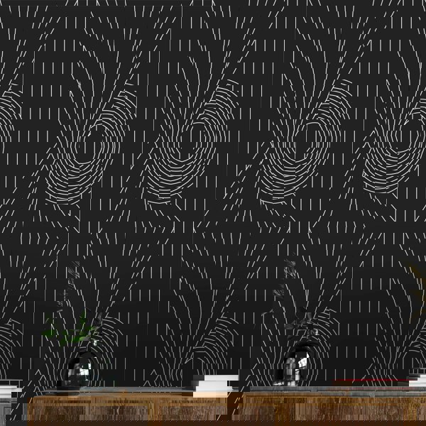 Spiral black wallpaper