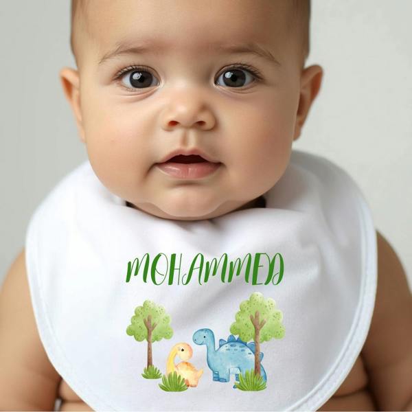 Personalised Little Dinosaur Baby Grow, Vest or Bib with Name