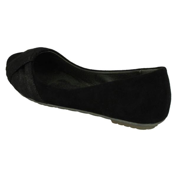 Spot On Ladies Spot On Casual Slip On Ballet Shoes