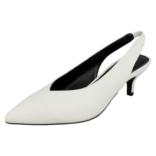 Spot On Ladies Spot On Kitten Heel Slingback Shoes F90049