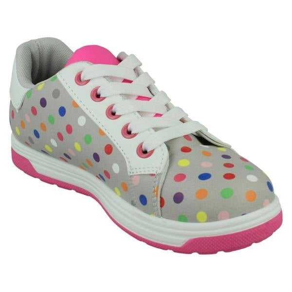 Spot On Girls Spot On Polka Dot Trainers H2651