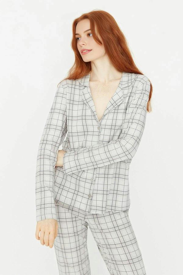 WOVCOR 2-Piece 100% Cotton Argyle Knit Pajama Set