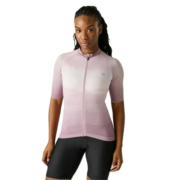 Dare 2B Womens/Ladies Lightning Gradient Print Half-Sleeved Cycling Jersey - Mauve Shadow - 