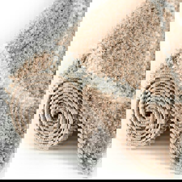 Diamond Design Thick Shaggy Area Rugs Beige