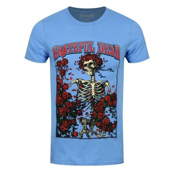 Grateful Dead Unisex Adult Bertha & Logo T-Shirt - Blue