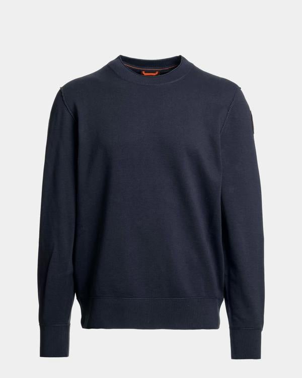 Parajumpers Basic Braw Mens Crew Neck Jumper - Blue Navy 316