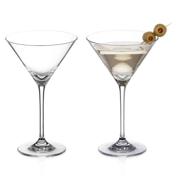 Diamante Auris Martini Cocktail Glasses - Set of 2