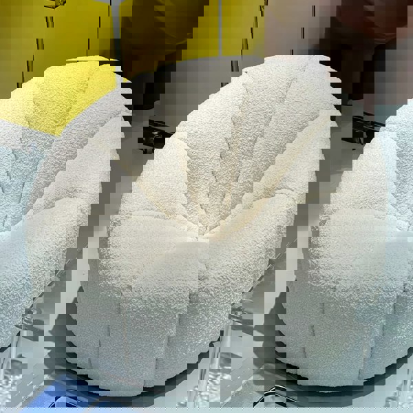 Grace Pumpkin Armchair, White Boucle-Ritconcept-Rit Concept