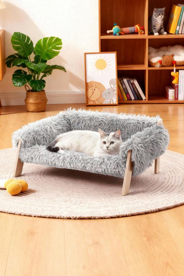 Living and Home Soft and Comfortable Wooden Frame Pet Sofa