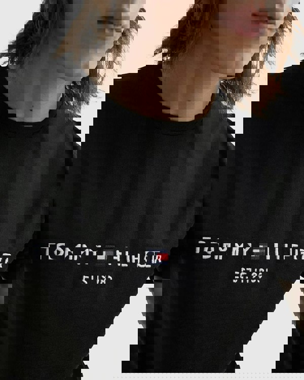 Tommy Hilfiger Mens Core Tommy Logo Tee - Black