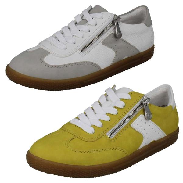 Rieker Ladies Rieker T-Shaped Suede Detail Trainers L9700