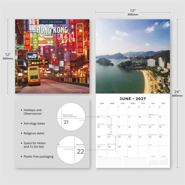 Asia Hong Kong Calendar 2027, Wall Calendars, Month To View, Travel, Gift