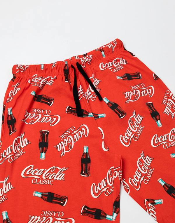 Coca Cola Mens Red Logo Lounge Pants
