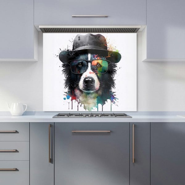 Warren Reed - Designer Border Collie Dog Splashart Kitchen Splashback