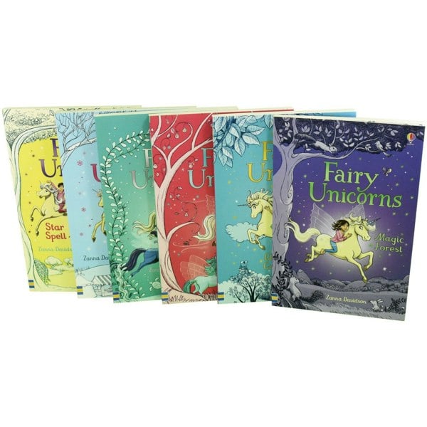 Fairy Unicorns Collection 6 Books Set By Zanna Davidson Star Spell Frost Fair Enchanted Ri..