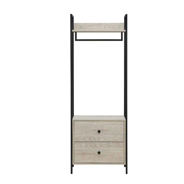Timber Art Design Zahra Bedroom Open Wardrobe 2 Drawers  Furniture Storage Cupboard