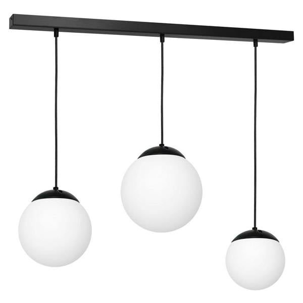 Milagro Lima Designer Pendant Lamp Hand Made Matt Black And Cool White