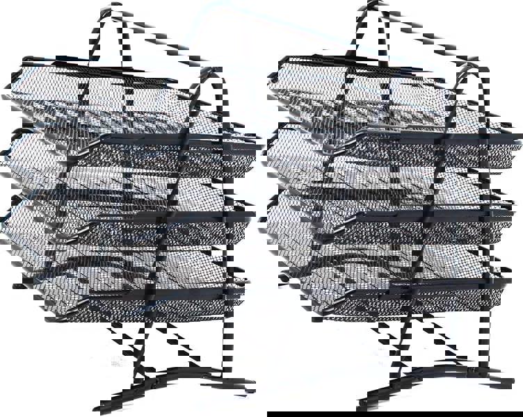 KAV Mesh Letter Filing Trays Stackable A4 Desk Tidy Paper Document Office Organiser, Metal Executive Wire Holder