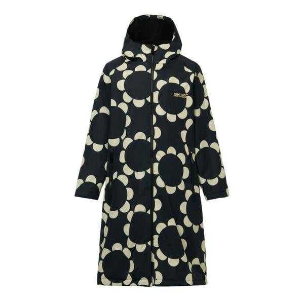 Regatta Womens/Ladies Orla Kiely Daisy Hoop Changing Robe - Black - 