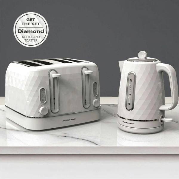 Hamilton Beach Diamond 4 Slice Toaster - White