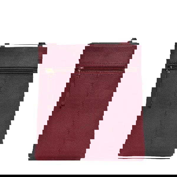 Assots London 'FLORENCE' Carmine Pink Pebble Grain Leather Crossbody Bag