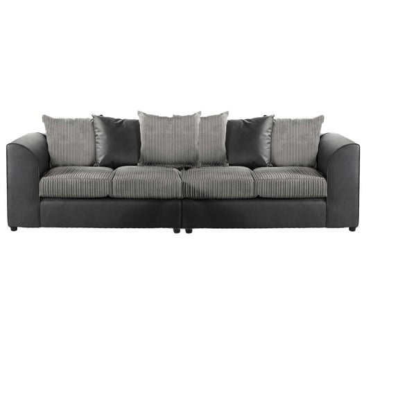 Furnishings For Less Luxor Cord Long Fabric 4 Seater - Scatter back