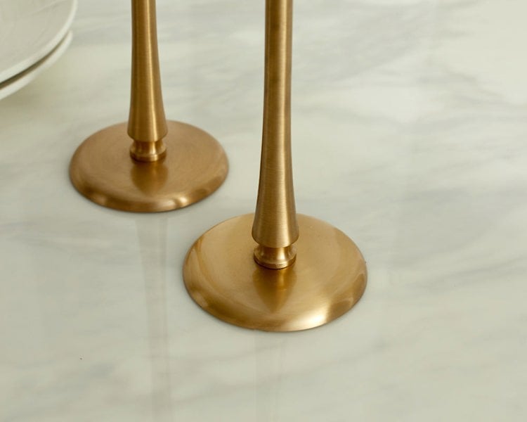 Modern Candle Holders Set in gold What a Host Home Decor