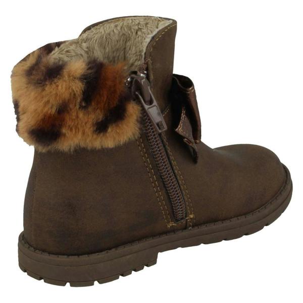 Spot On Girls Spot On Fur Collar Ankle Boots H4183