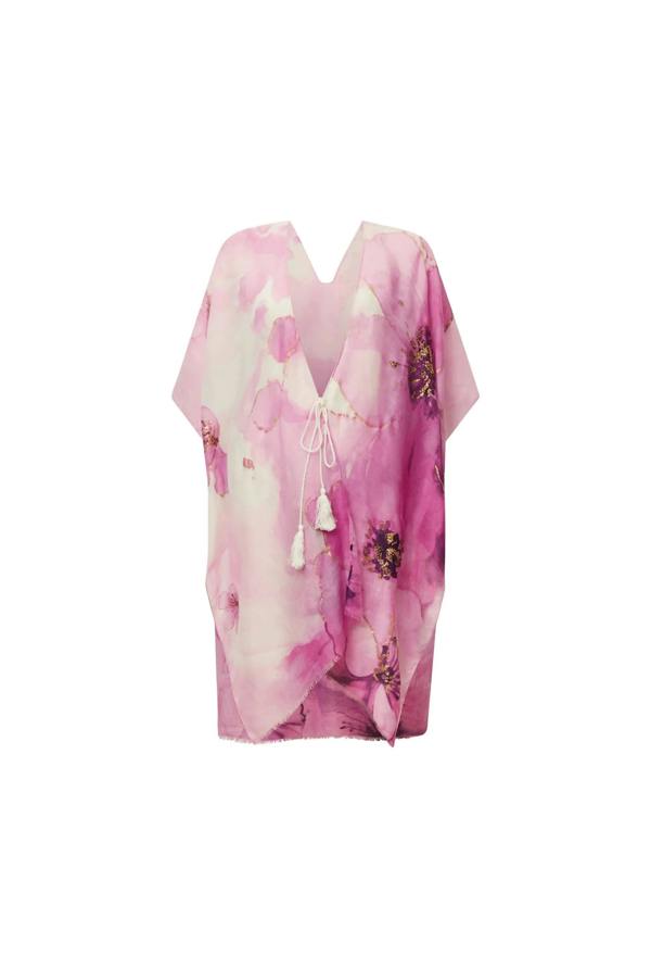 James Lakeland Pink Watercolour Floral Kaftan