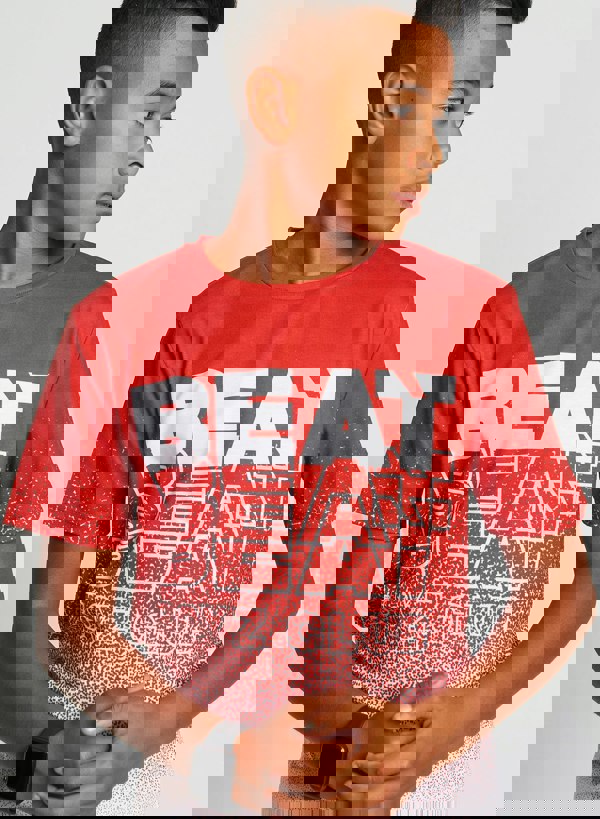 Beat Boyz Club Boys Streetwear Friction Red Graphic T Shirt