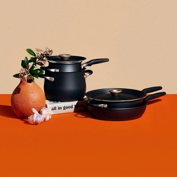 Meyer: Accent Non-Stick Saucepan, Frying Pan & Chef Pan Set - 6 Piece