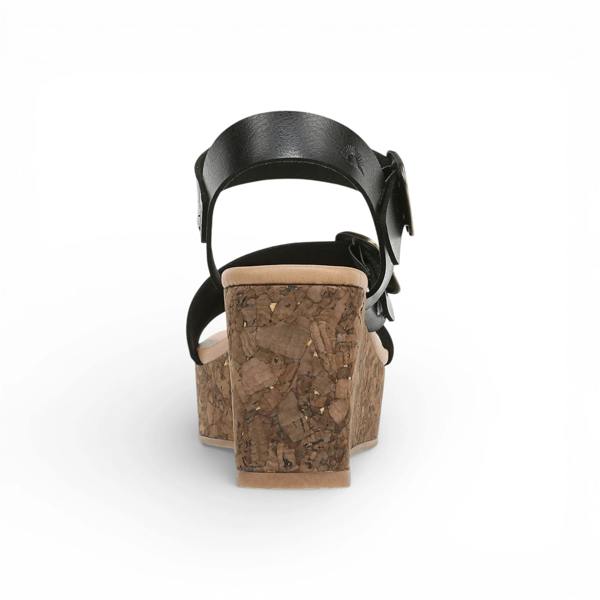 Blowfish Malibu Ali - Women's Black Wedge Strappy Espadrille Heel Sandals