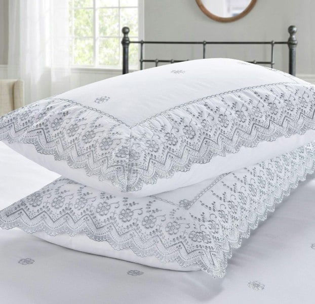 HomeSpace Direct Arielle White Duvet Cover Set