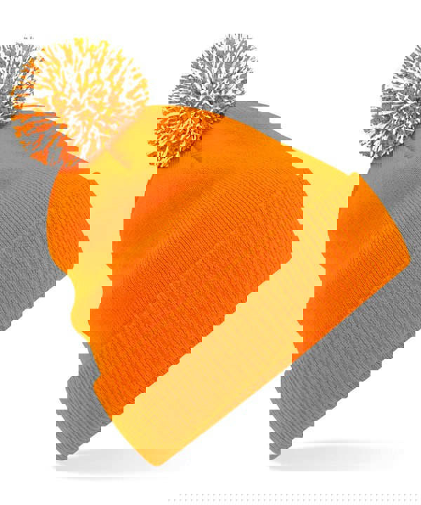 Beechfield Unisex Beechfield Snowstar Rib Knit Acrylic Pom Beanie {BC450}