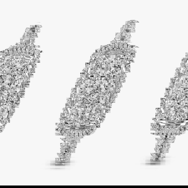 T. H. Baker 18ct White Gold 1.73ct Brilliant Cut Diamond Square Cluster Ring R27413GW18DD