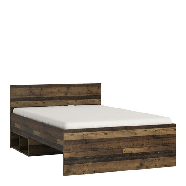 Wyld Haus Whimwick Small Double 4ft Walnut Industrial Bed Frame