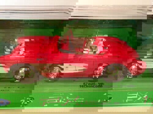 1957 chevrolet corvette convertible red 1:24 scale welly 29393r new