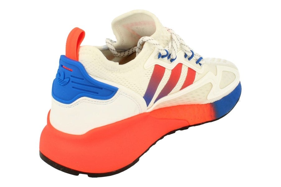 Adidas Originals Zx 2K Boost Junior Sneakers Fx9519 FX9519 - White Red Blue Fx9519 - Photo 2