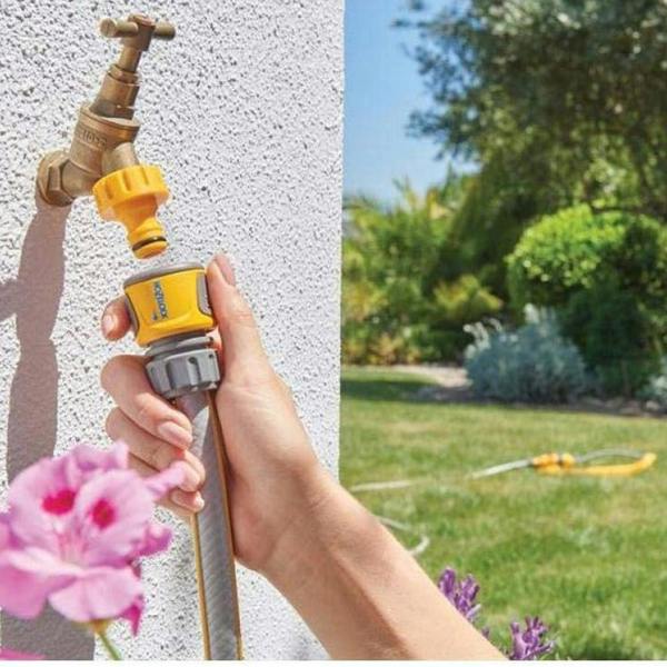 Hozelock Hose Fitting - Yellow/Grey - 