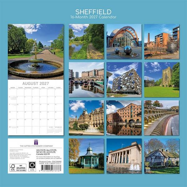 Sheffield Calendar 2027, Wall Calendars, Month To View, Travel, Gift