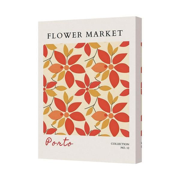 Benjamin Tate Design Flower Market Porto Canvas Art Print Framed Wall Art Collection No 12