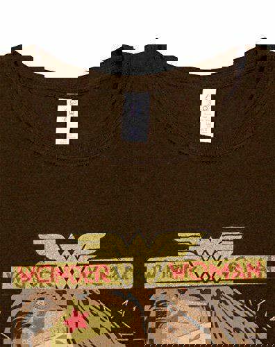 DC Comics Womens Brown Wonder Woman Short Sleeved T-Shirt