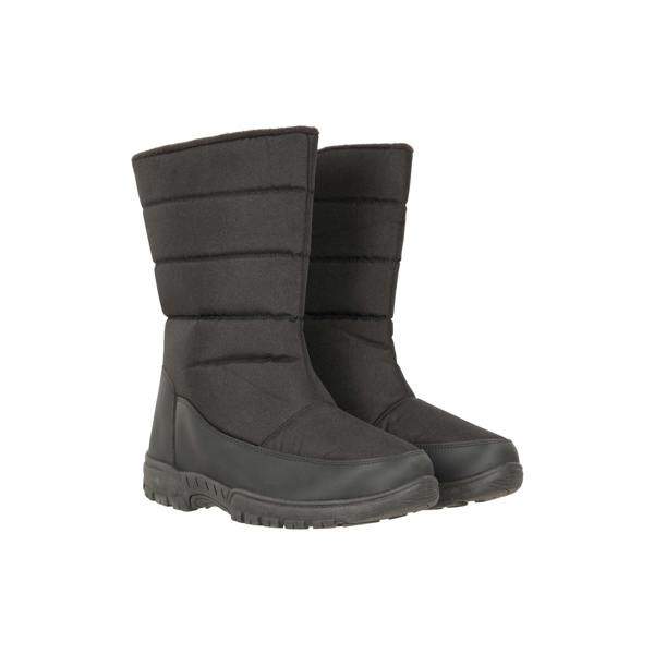 Mountain Warehouse Mens Icey Fleece Lined Snow Boots - Black - 