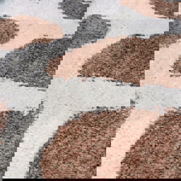 Moodi Shaggy Brown Rug, Non-Shedding, Soft Pile| THE RUGS