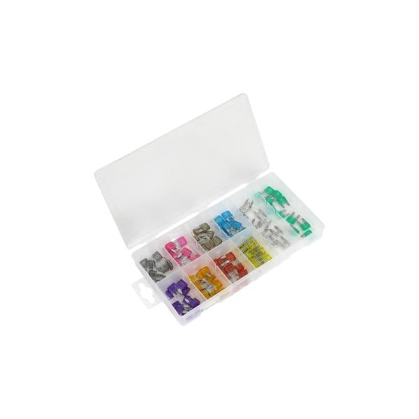Sealey 100 Pcs Automotive Car/Motorbike STANDARD Fuse Assortment 2-30 Amp BCF100